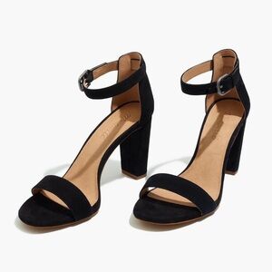 Madewell The Brooke Ankle-Strap Sandal in Suede - Size 7.5